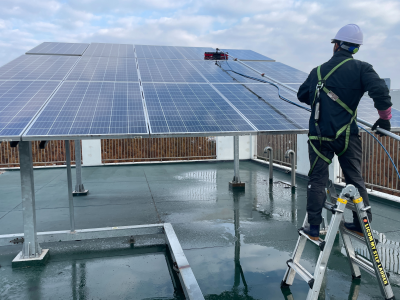 학교 태양광 청소