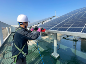 학교 태양광 청소